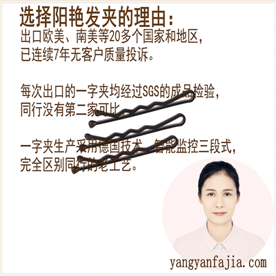 阳艳发夹，20年的奋斗成就发夹事业。从事饰品行业20年，二十年的工作积累与沉淀！